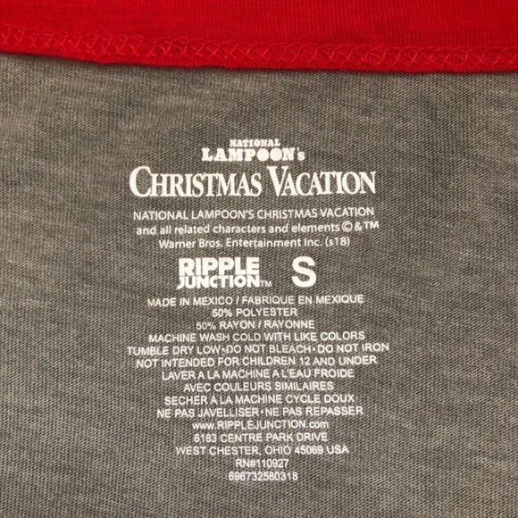 National Lampoon Christmas Vacation Raglan Shirt Small - Picture 3 of 5